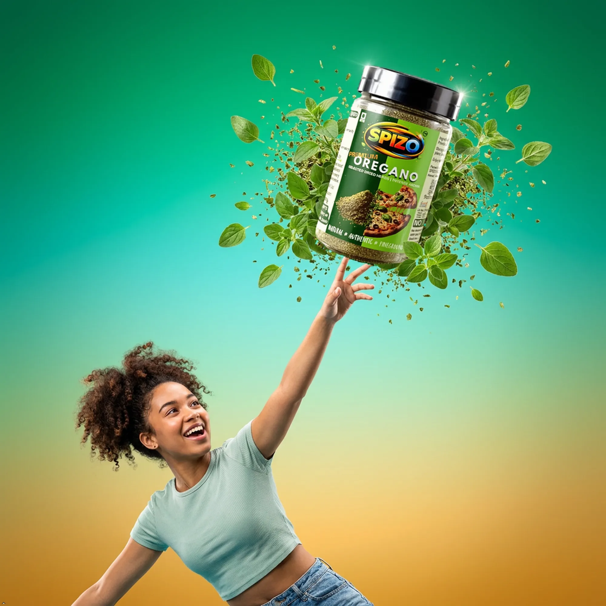 oregano, chilli flakes, peri peri